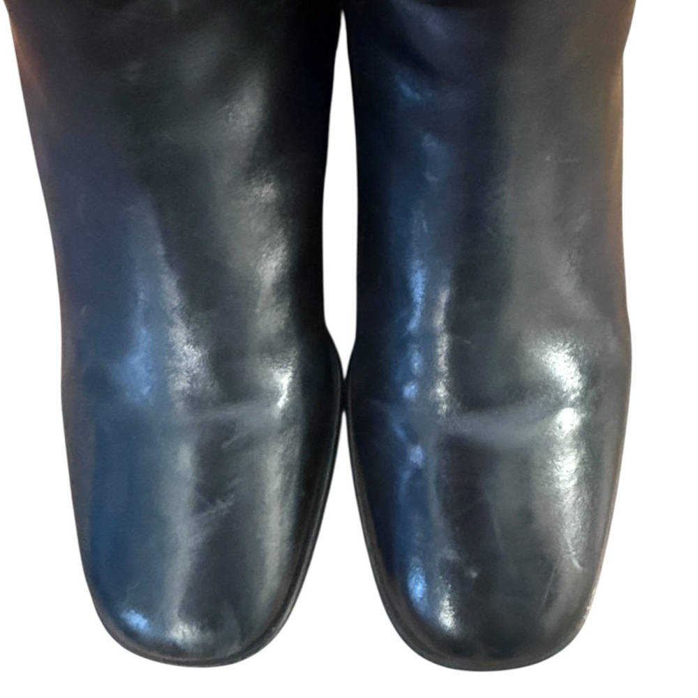 Botkier Ramona Black Leather Ankle Boot Side Zip Low Block Heel Brazil-Made 7.5 - Picture 3 of 16